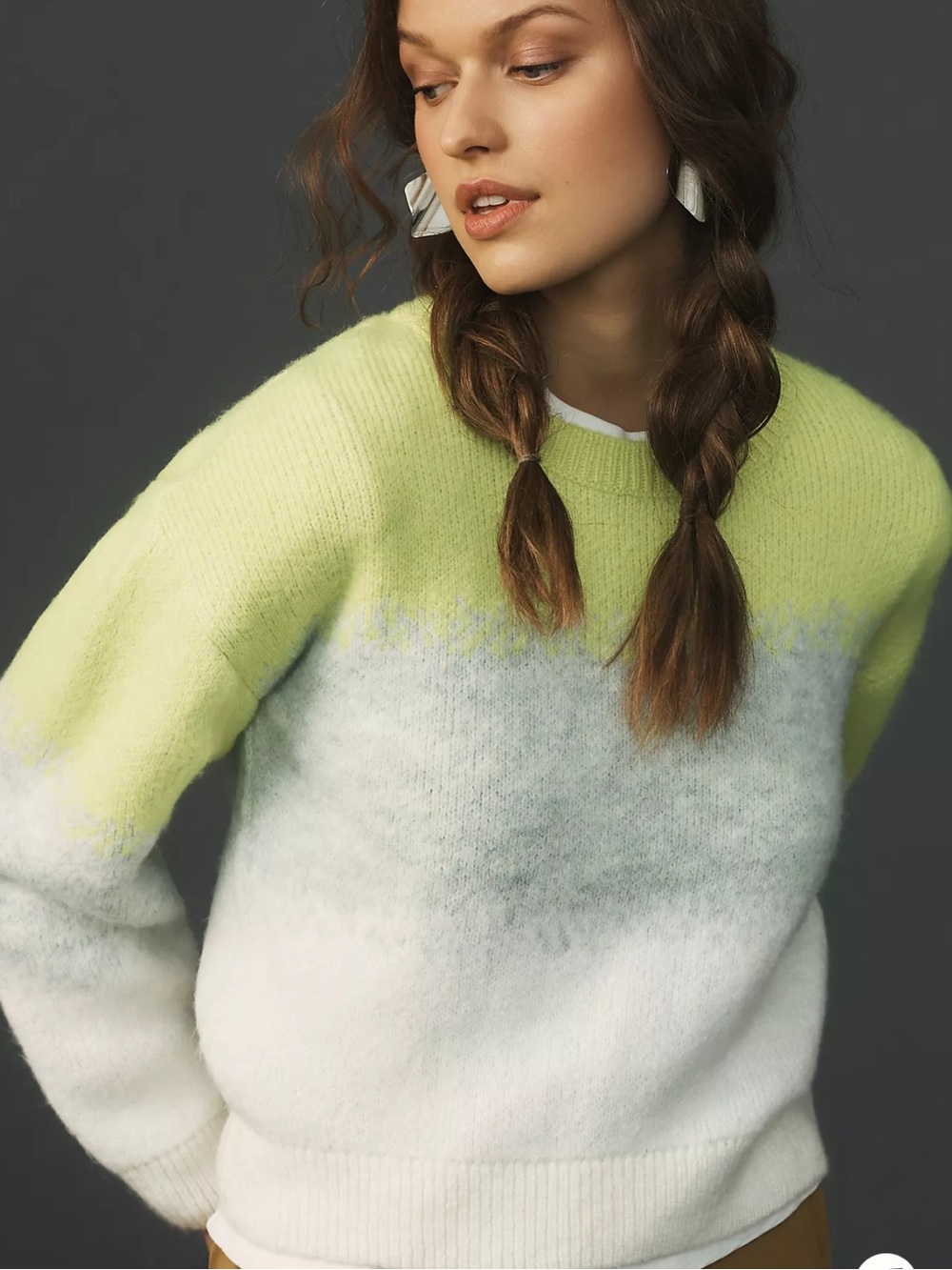 NWT Maeve by Anthropologie Neon Gradient Pullover Sweater